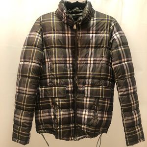 Ralph Lauren Women’s Green Khaki Plaid Puffer Jacket